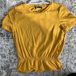 Zara yellow mustard top